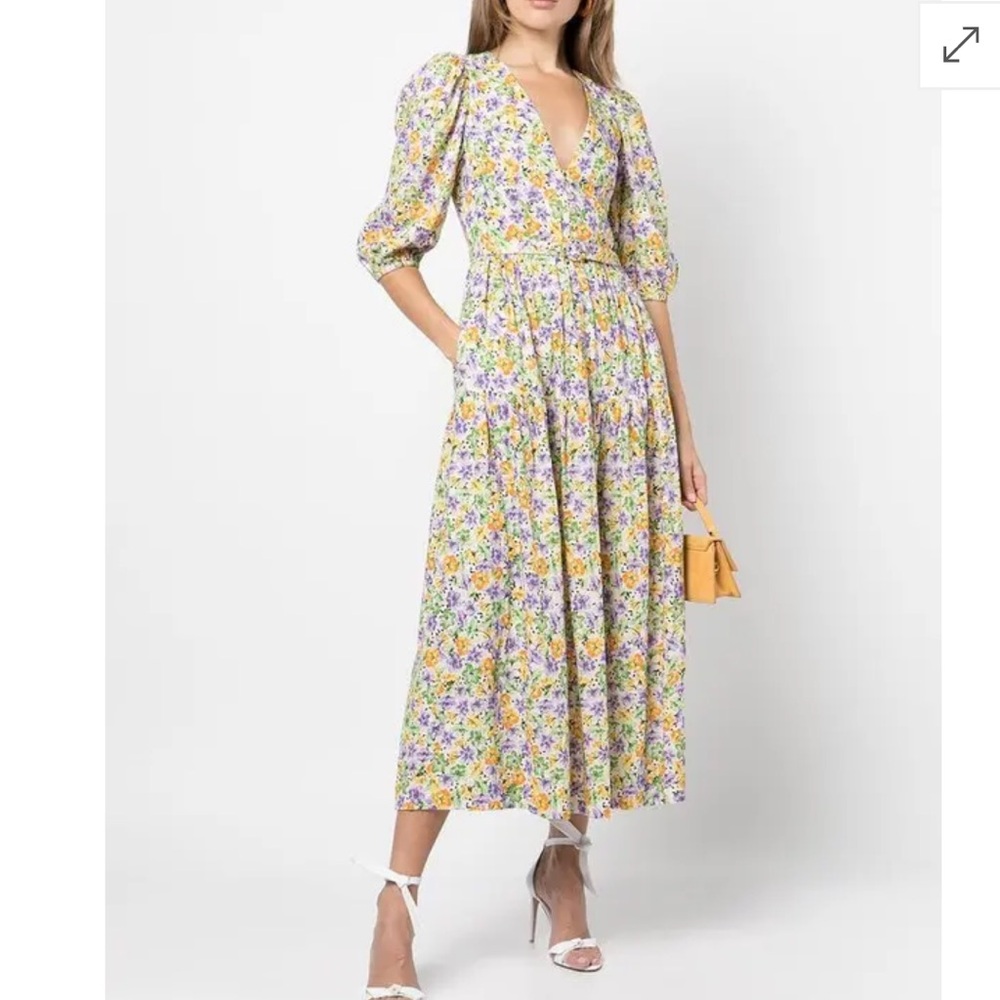 NICHOLAS Celie floral-print long dress S